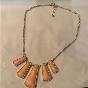 NOW WITH EARRINGS! Peach colored Pendant Necklace